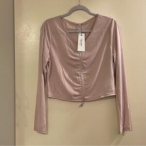CALVIN KLEIN PERFORMANCE Cropped Top Sweater in Pink Coral